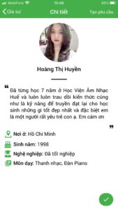 giáo viên dạy kèm piano