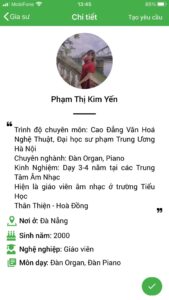 giáo viên dạy kèm piano