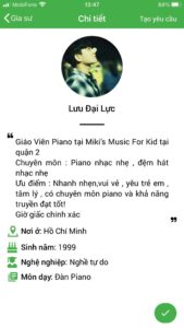 giáo viên dạy kèm piano