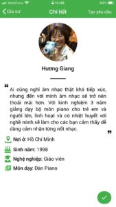giáo viên dạy kèm piano