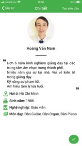 giáo viên dạy kèm piano