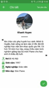 giáo viên dạy kèm piano