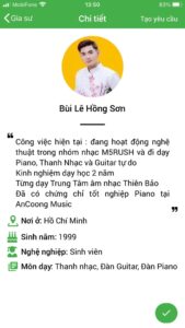 giáo viên dạy kèm piano