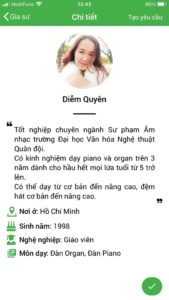 giáo viên dạy kèm piano