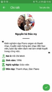 giáo viên dạy kèm piano