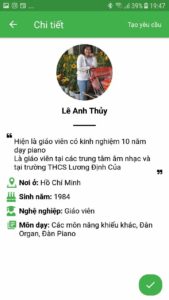 giáo viên dạy kèm piano
