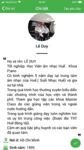 giáo viên dạy kèm piano