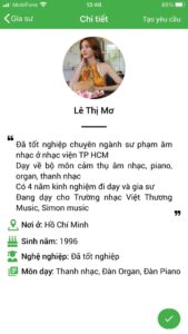 giáo viên dạy kèm piano