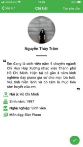 giáo viên dạy kèm piano