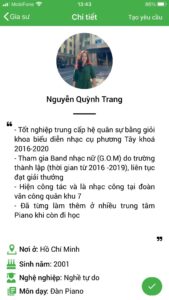 giáo viên dạy kèm piano